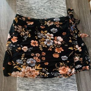 Floral Wrap skirt